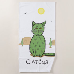 Toalha De Praia Desenho engraçado do cacto de "Catcus"