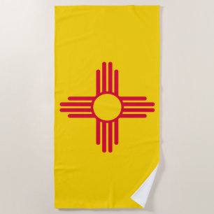 Toalha De Praia Design da bandeira do estado de New mexico em a