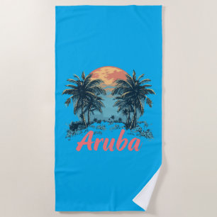 Toalha De Praia Design da Ilha de Aruba (Versão 2) - Beach Towel