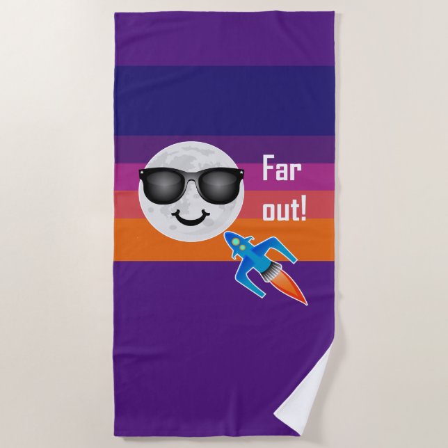 Toalha De Praia Design de Far Out - Beach Towel (Frente)
