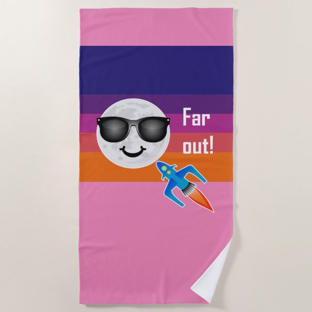 Toalha De Praia Design de Far Out - Beach Towel (Frente)