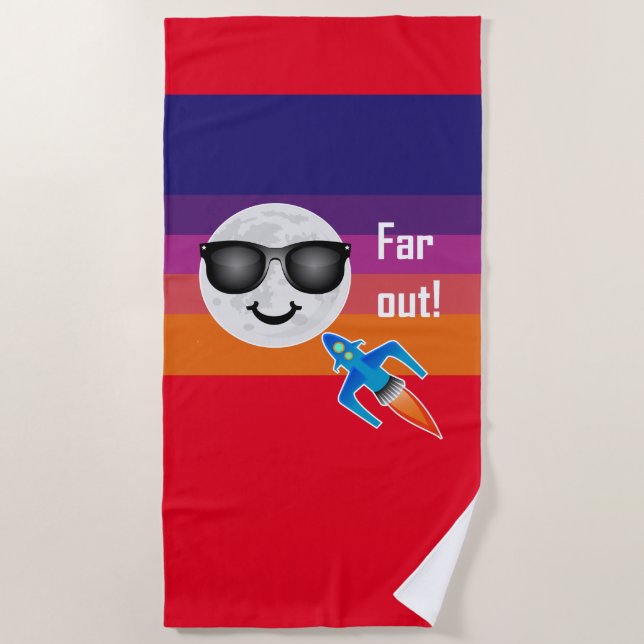 Toalha De Praia Design de Far Out - Beach Towel (Frente)