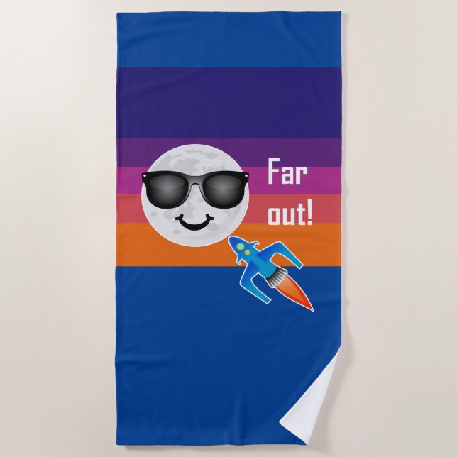 Toalha De Praia Design de Far Out - Beach Towel (Frente)