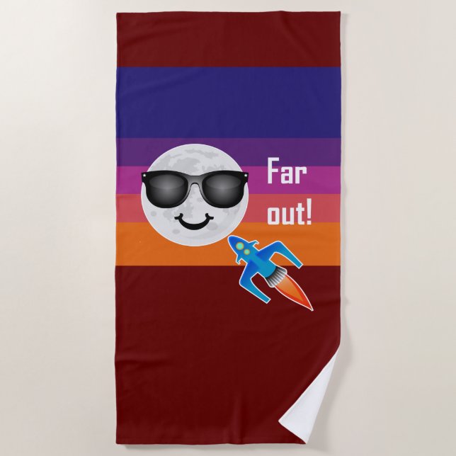Toalha De Praia Design de Far Out - Beach Towel (Frente)