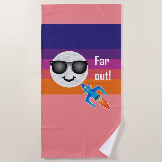 Toalha De Praia Design de Far Out - Beach Towel (Frente)
