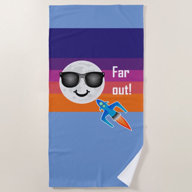 Toalha De Praia Design de Far Out - Beach Towel (Frente)