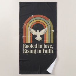 Toalha De Praia Design de fé ascensão e raízes retrógradas