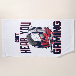 Toalha De Praia Design de jogos com fone de ouvido