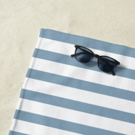Toalha De Praia Design de padrão moderno com listras azuis mínimas