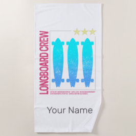 Toalha De Praia Design de Patinador de Vintage de Quadro Retro