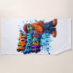 Toalha De Praia Design de streetwear alienígena engraçado não daqu