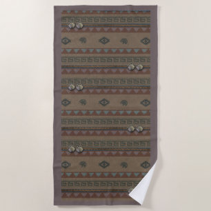 Toalha De Praia Design Nativo Americano Aztec Sudoeste