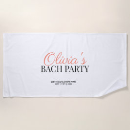 Toalha De Praia Despedida de Solteira com Roteiro Moderno