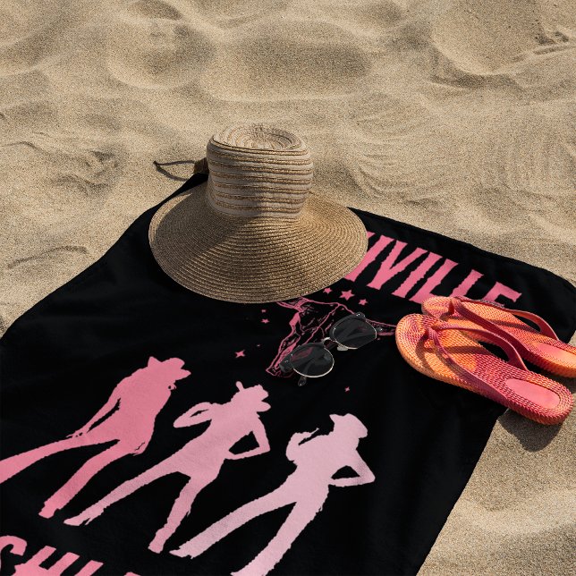 Toalha De Praia Despedida de Solteira em Nashville Cowgirl em Nash (Criador carregado)