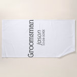 Toalha De Praia despedida de solteiro padrinho adicionar nome mode<br><div class="desc">desenho</div>