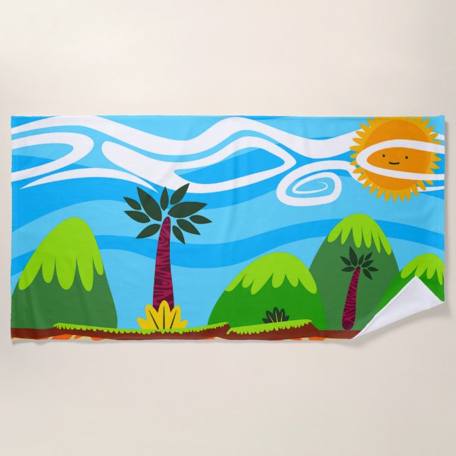Toalha De Praia Destino de férias (Frente)