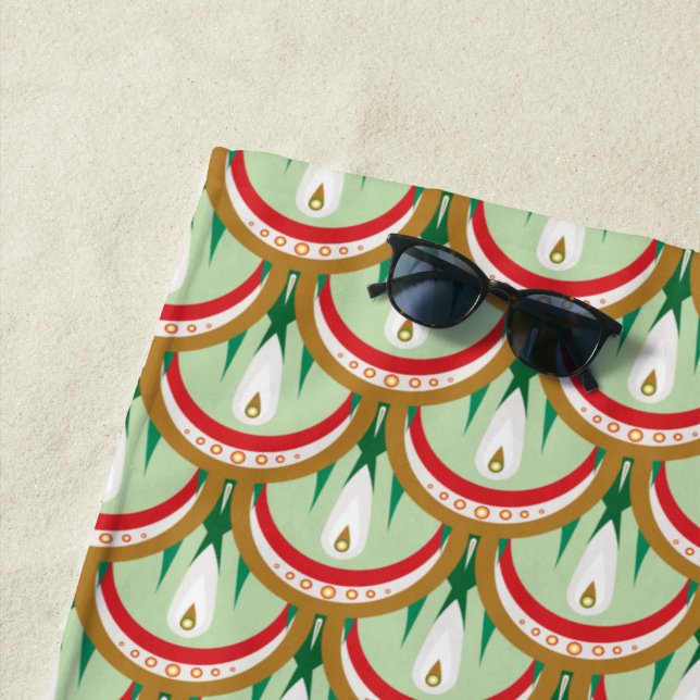 Toalha De Praia Dewdrop Scales Beach Towel (In Situ)