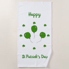 Toalha De Praia Dia de São Patrício Feliz e Mínimo