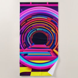 Toalha De Praia Dimensões do Túnel Neon