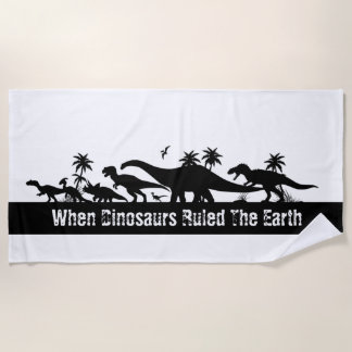 Toalha De Praia Dinossaur Silhouettes