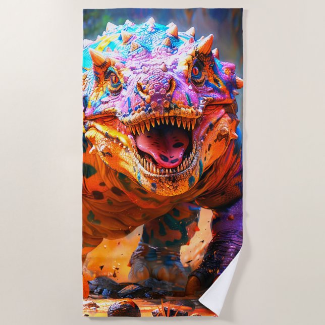 Toalha De Praia Dinossauro (Frente)