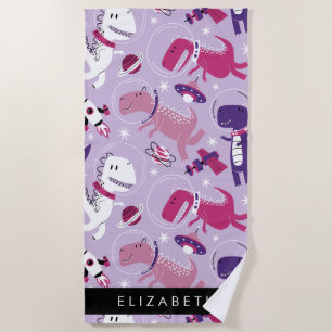 Toalha De Praia Dinossauros Espaciais, Dinossauros Bonitos, Estrel