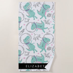 Toalha De Praia Dinossauros Espaciais, Dinossauros Bonitos, Estrel