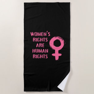 Toalha De Praia Direitos das mulheres são direitos humanos