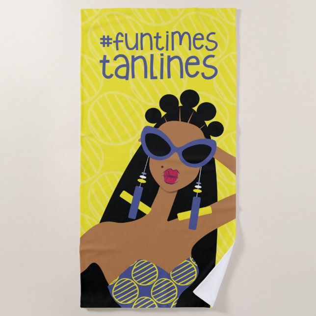 Toalha De Praia Divertimento Tan Lines Beach Towel (Frente)