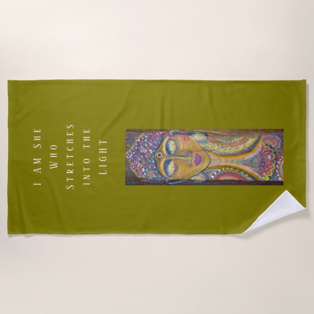 Toalha De Praia Divine Feminine Buddha original art Towel (Frente)
