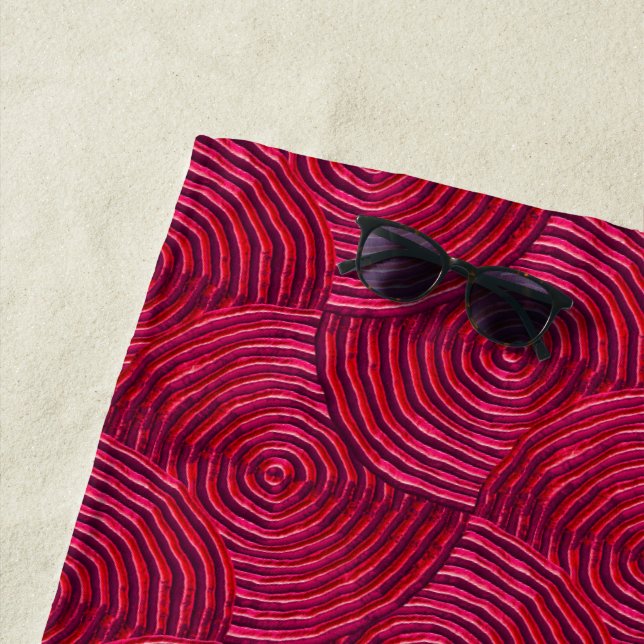 Toalha De Praia Dizzy Round Sobre Monograma (In Situ)