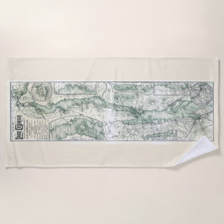 Toalha de Praia do Lago George – Edição Mapa de St