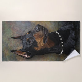 Toalha De Praia Doberman