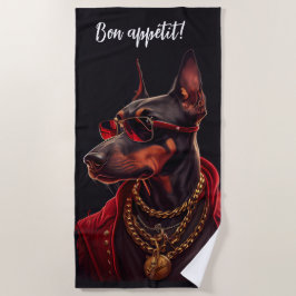 Toalha De Praia Doberman Charm