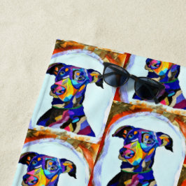 Toalha De Praia Doberman Love Beach Towel