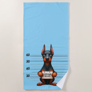 Toalha De Praia Doberman Pinscher Malvado
