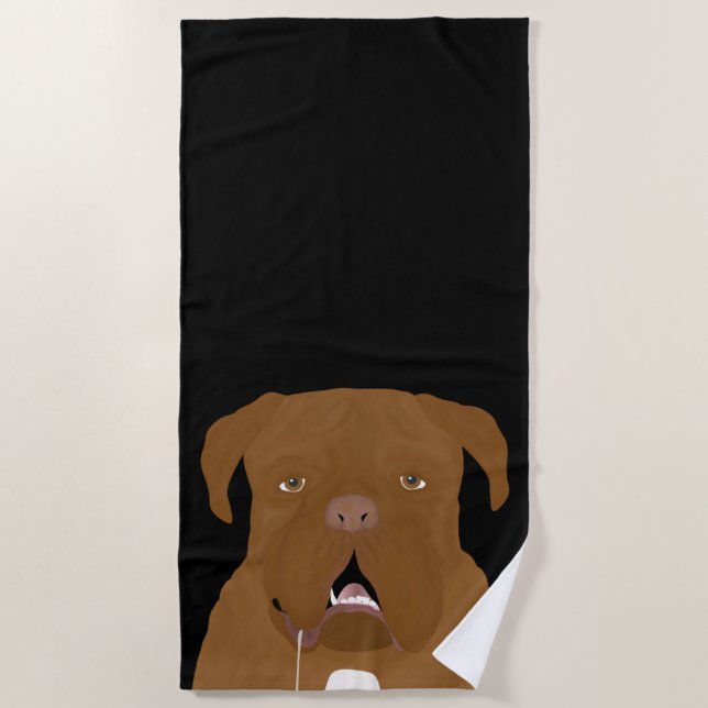 Toalha De Praia Dogue de Bordeaux Beach Towel (Frente)