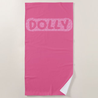 Toalha De Praia Dolly, nome de fantasia de corações por CallisC