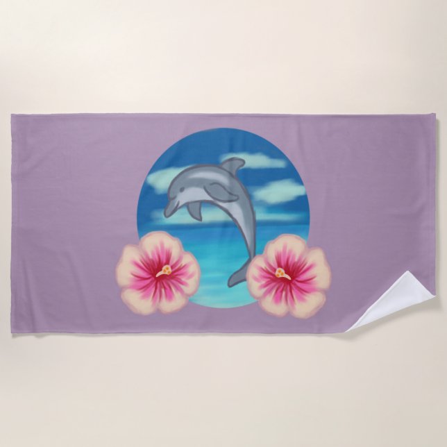 Toalha De Praia Dolphin Paradise (Frente)