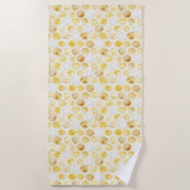 Toalha De Praia Dourado amarelo alveolado