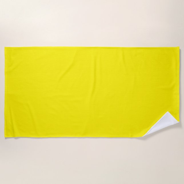 Toalha De Praia Dourado Pálido,Pera,Amarelo Arenoso, (Frente)