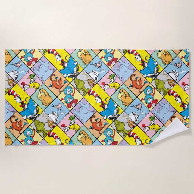 Toalha De Praia Dr. Seuss | Histórias Gráfico (Frente)