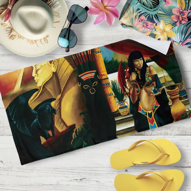 Toalha De Praia Dragão Rainha Egípcio (Criador carregado)