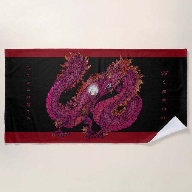 Toalha De Praia Dragon Pearl (Frente)