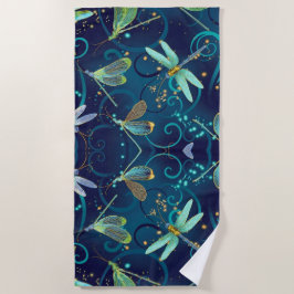 Toalha De Praia Dragonflies Teal