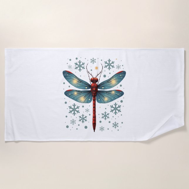 Toalha De Praia Dragonfly festiva (Frente)