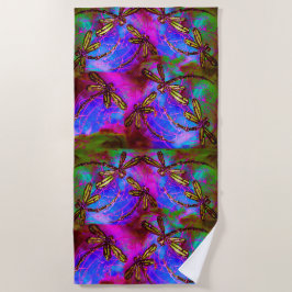 Toalha De Praia Dragonfly Hippy Flit