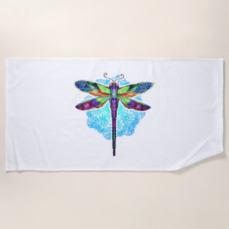 Toalha De Praia Dragonfly Magia Colorida Mandala