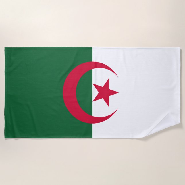 Toalha De Praia Drapeau Algérie (Frente)