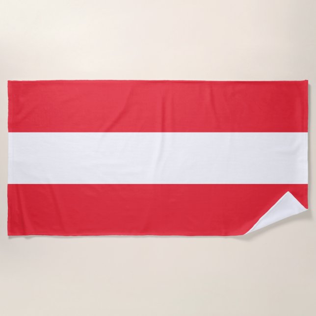 Toalha De Praia Drapeau Autriche (Frente)
